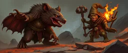 fire drop bear kobold goblin rock priest