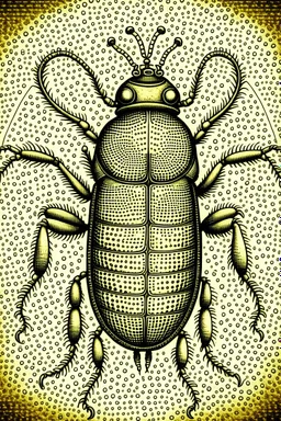 gothic, steampunk drawings of a beetle, sepia-toned