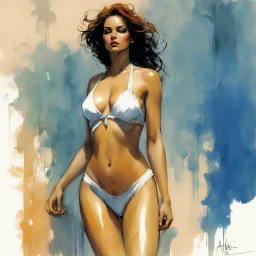 Alex Maleev, unused cover illustration, 2005: [woman model in flesh] Aphrodite of Milos
