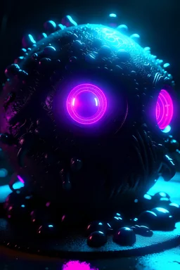 blacklight reactive 3d 8k hd ::gizmo :: by zombie, crazy, zdark fantasy, intricate detailed masterpiece, ray tracing:: cinematic 4D::