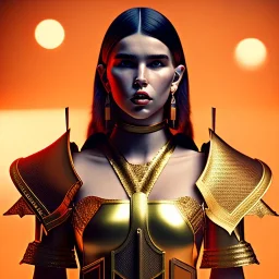 Mystery dua lipa, knight costume, Ambiance dramatique, dramatic lighting, volumetric lighting, concert background, hyperrealisme, 8k, high quality, lot of details, fit within portrait