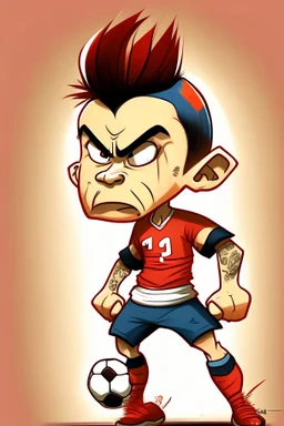 Yuan Wesa Footballer cartoon 2d