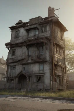 oliver twist, gogthic house, exposed wood, derelict