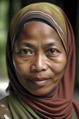 a muslim woman, aged 35 yers old, Malay race