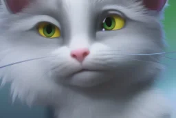 cyborg cat, misty, hyper-realistic, hyperdetailed, high-octane render, wide shot