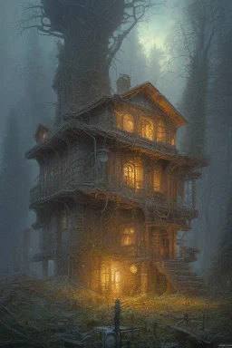 House Gerald Brom Jordan Grimmer H.R. Giger Guido Borelli mixed media 1900s photograph 64 megapixels back lit bokeh telephoto lens AppGameKit CryEngine dystopian bismuth crepuscule elaborate photorealistic post-apocalyptic psychedelic horror dark academia deviantart detailed painting hyperrealism