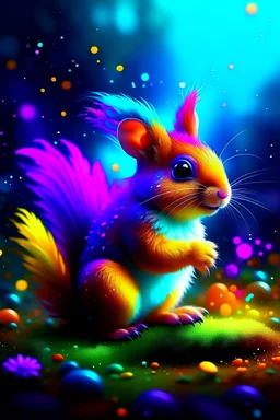 Beautiful fairy squirrel colorful art conceptual, amazing artwork, hyper-detailed, ultra maximalist quality, 12k, squirrel,squirrel,squirrel,squirrel,squirrel