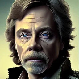 actor mark hamill, waist up portrait, intricate, oil on canvas, masterpiece, expert, insanely detailed, 4k resolution, retroanime style, circular reflective eyes, cinematic smooth, intricate detail , soft smooth lighting, soft pastel colors, painted Renaissance style