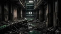 time loop repeating life in a abandoned building, at first I was alive and then I died there and I helped the soul to get out of there and all the souls left this building a flowing stream