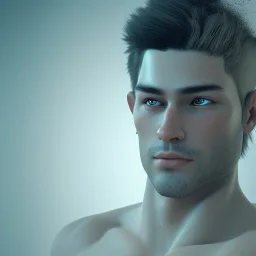 A man in briefs, unreal engine 5 volumetric lighting, intricate details, realistic style, 8k detail, very fine facial detailing