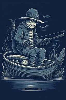 A ilustration gampad. fishing , t-shirt design, no black ground, vector, 4k