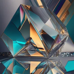 Create a visually striking geometry hi tech prisma glass reflections abstract composition that embodies the essence of luxury and craftsmanship