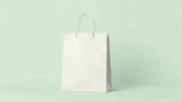 blank empty shopping bag mockup design