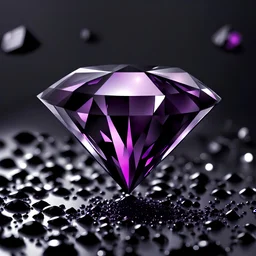 Purple sparkling Black Diamond, vector image