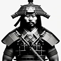 Samurai warrior blacj abd white vintage