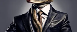 Snake dressed in a business suit