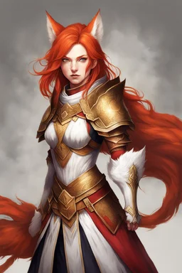 Female Red-Haired Kitsune Paladin