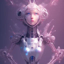 anime, mutated random robot, majestic, ominous, ice, wildflower, intricate, masterpiece, expert, insanely detailed, 4k resolution, retroanime style, cute big circular reflective eyes, cinematic smooth, intricate detail , soft smooth lighting, soft pastel colors, painted Rena