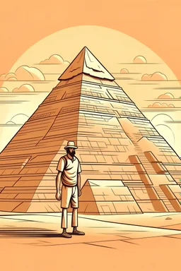 Muž drží Pyramidu