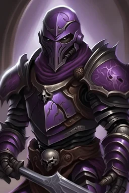 Warforged Cleric, Evil, purple