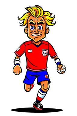 Erling Braut Holland Norwegian soccer player cartoon 2d