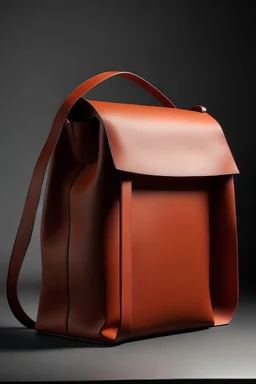 an innovative leather bag, minimalist style