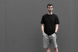 Man wearing black t-shirt at the Google headquarters by Andrea del Sarto