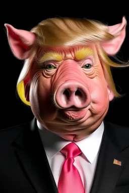 donald trump as a pig