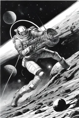 [art by Marcel Gottlieb, dit Gotlib] a Licensed space jockey in action