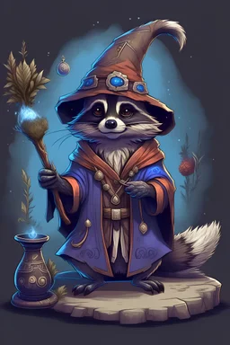 Raccoon wizard