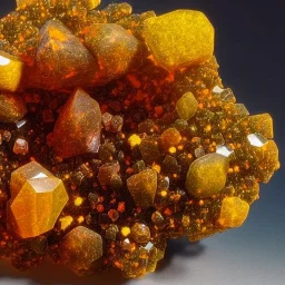 a man consisting of large mimetite crystal cluster