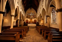 interior of medieval church