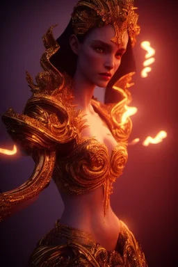 portrait of princes set in magic fire, cinematic lighting, photorealistic, realistic, detailed, volumetric light and shadow, hyper HD, octane render, unreal engine 5 insanely detailed and intricate, hypermaximalist, elegant, ornate, hyper-realistic, super detailed --v 4