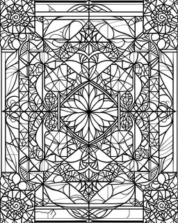 no black,simple Mosaic simple Coloring Pages, no black color,, easy to color