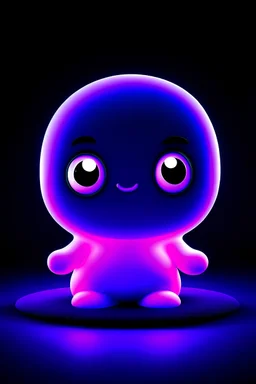 Cute ghost, purple, black background, professional, artstation, black gradient, trending, high contrast