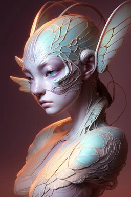 Butterfly phone creature, beautiful intricate, soft lighting, detailed face, by makoto shinkai, stanley artgerm lau, wlop, rossdraws, concept art, digital painting,