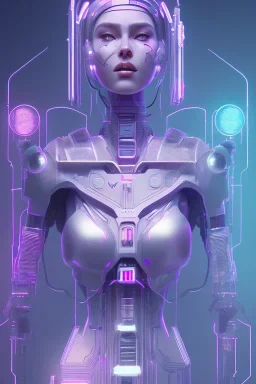 cute cyberpunk, purple tones, high lighting