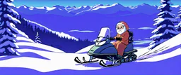 Studio Ghibli, Snowmobile Adventure, a heartwarming classic, Alberta, Studio Ghibli anime style