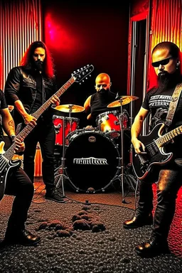 Firestarter, studio de radio, musique metal