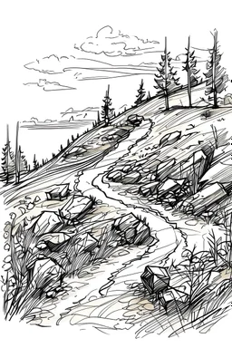 Sketch of a mountain bike trail