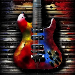 Colour burnt Guitar background