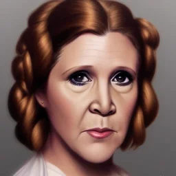 [[extrem stunning photorealistic Carrie Fisher as Princess Leia]] :: [[photorealistic hazel iris, short hair, head and shoulders portrait, 8k resolution photorealistic portrait by Greg Rutkowski, dynamic lighting, hyperdetailed, intricately detailed, triadic colors]]