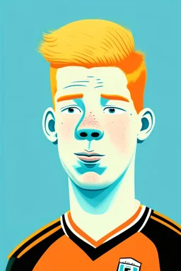 Kevin De Bruyne Belgian football player , cartoon 2d