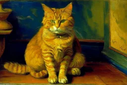 Portrait of a cat by Van Gogh