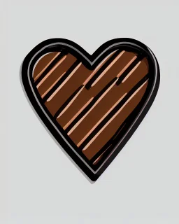 simple illustration of a sweethearts candy on a white background. Black outline.