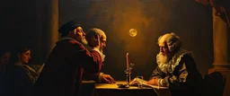master oil painting by Rembrandt, gleeking
