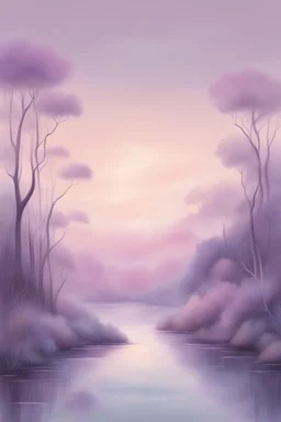 Description: Step into the enchanting world of "Serene Reverie," where the ethereal meets the tangible in a lo-fi-inspired ambient wonder. The album cover is an evocative blend of tranquility and imagination, designed to visually encapsulate the soul-soothing sounds within. A muted pastel dreamscape unfolds, with a soft gradient sky painting the canvas in hues of muted lavender, dusky pinks, and midnight blues. A gentle moon hangs low on the horizon, casting a subtle glow over the serene landsc