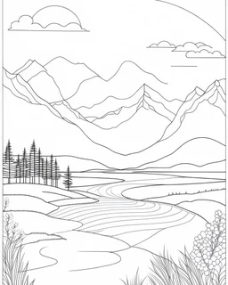 Coloring pages: Stress-Relieving Designs in Calmness and Relaxing Landscapes"