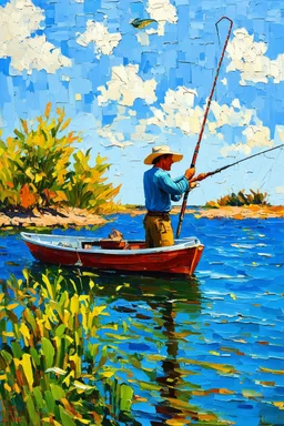 graphic fishing; post-impressionism