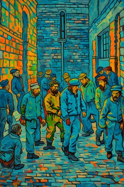 Van Gogh the prisoners painting style
